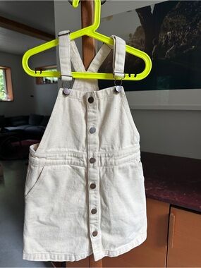Kids' Denim Button-Front Overall Dress